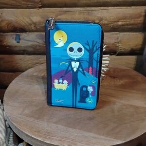 Buckle-Down Women's PU Zip Around Wallet Rectangle-Nightmare Before Christmas
